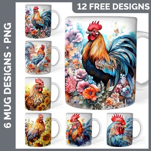 120 aquarelle Mug Wrap PNG Best Sellers Sublimation Designs Mega Bundle Ensemble de styles 1 sur 3 Tasse à café Tournesol ÉNORME Bundle Télécharger image 10
