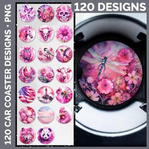 Car Coasters Bundle Google Drive Sublimation Designs | Coaster PNG Download image 8