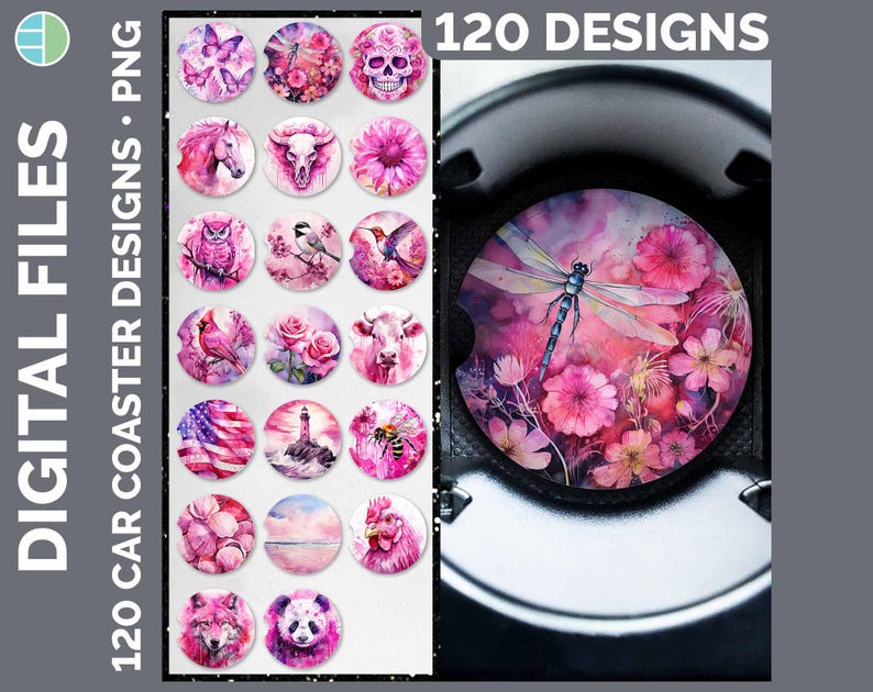 Car Coasters Bundle Google Drive Sublimation Designs | Coaster PNG Download image 8
