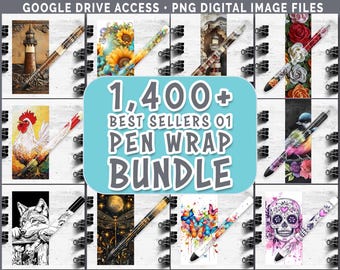 Pen Wrap Sublimation Designs Bundle Google Drive | 3D Pen PNG Best Sellers 01 Printable Download