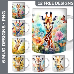 120 Watercolor Mug Wrap PNG Best Sellers Sublimation Designs Mega Bundle Style Set 2 of 3 Sunflower Coffee Cup HUGE Bundle Download image 3