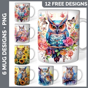 120 aquarelle Mug Wrap PNG Best Sellers Sublimation Designs Mega Bundle Ensemble de styles 1 sur 3 Tasse à café Tournesol ÉNORME Bundle Télécharger image 6