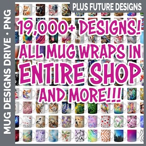 Mug Wrap Big Bundle Lifetime Drive PNG 3D Best Sellers Sublimation Designs | Digital Download