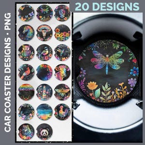 Car Coasters Bundle Google Drive Sublimation Designs | Coaster PNG Download image 7