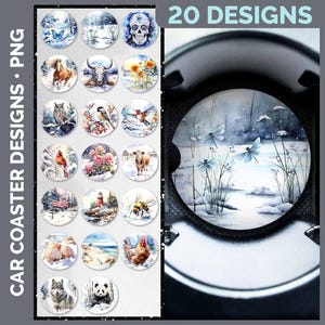 Car Coasters Bundle Google Drive Sublimation Designs | Coaster PNG Download image 11
