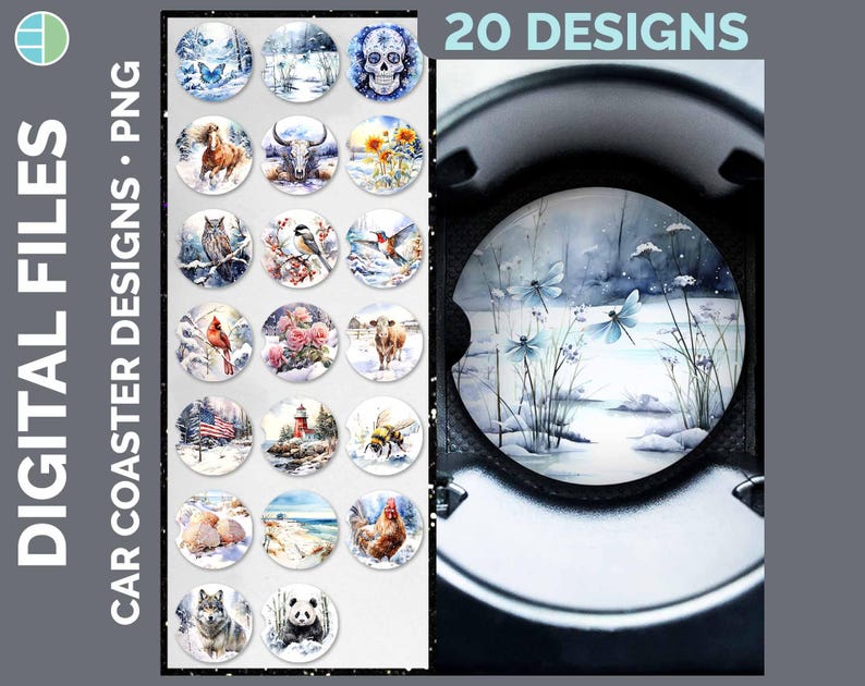 Car Coasters Bundle Google Drive Sublimation Designs | Coaster PNG Download image 11