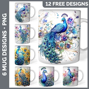 120 Watercolor Mug Wrap PNG Best Sellers Sublimation Designs Mega Bundle Style Set 2 of 3 Sunflower Coffee Cup HUGE Bundle Download image 5