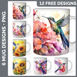 120 aquarelle Mug Wrap PNG Best Sellers Sublimation Designs Mega Bundle Ensemble de styles 1 sur 3 Tasse à café Tournesol ÉNORME Bundle Télécharger image 7