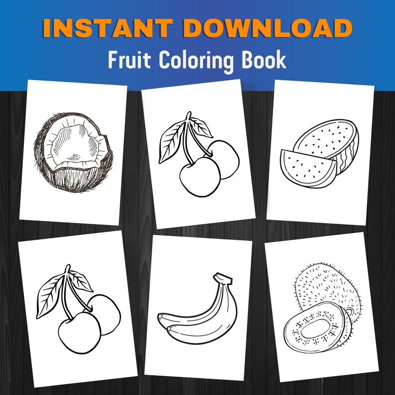 12 Easy Fruit Coloring Pages for - Il 794xN.6090704479 Eum9 