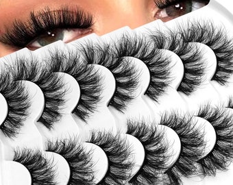 Lashes Mink Fluffy Eyelashes Long Lasting  Wispy Natural Lashes Dramatic Volume lashes Extension Thick  Long