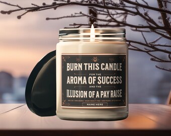 Employee Gift, Funny Employee Candle, Funny Candle Gift for Boss, Gift from Boss for Employee, gag gifts, aroma success, Illusion, pay raise