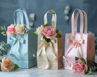 Wedding Gift Bag With Ribbon, Welcome Bags, Thank You Gift Bags, Wedding Gift Bags,Wedding Favours Gift Bag,Jewellry Gift Bag,Party Hand Bag