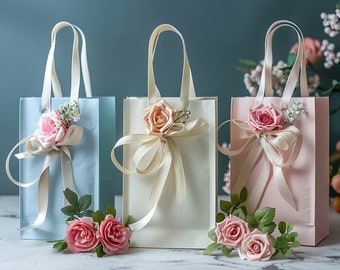 Sacs cadeaux de remerciement,Sac cadeau de mariage avec ruban,Sacs de bienvenue,Sacs cadeau de mariage,Sac cadeau cadeaux pour mariage,Sac cadeau bijoux,Sac à main de fête