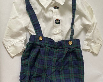 Michael James Vintage Plaid Baby Knickers and Button Up Shirt