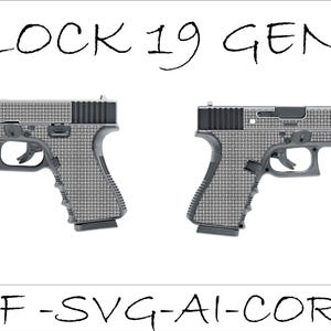 Glock 19 Gen 3 Laser Engraving Glock Polymer Pattern Glock 19 Laser Files Glock 19 Engraving