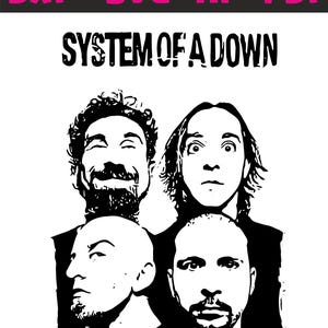 System Of A Down And Cartoon Chop Suey Design Dxf Svg Ai Pdf Sticker Mug Printing Tshirt Printing Laser Files Cnc File