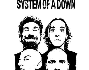 System Of A Down And Cartoon Chop Suey Design Dxf Svg Ai Pdf Sticker Mug Printing Tshirt Printing Laser Files Cnc File
