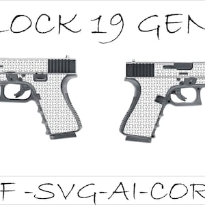 Glock 19 Gen 3 Laser Engraving Glock Polymer Pattern Glock 19 Laser Files Glock 19 Engraving