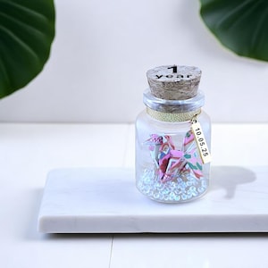 Primo anniversario di matrimonio in carta, regalo personalizzato, regalo per lei, lui, moglie, marito, mini bottiglia regalo, primo anniversario di matrimonio
