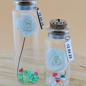 1e papieren huwelijksverjaardag gepersonaliseerd cadeau, cadeau voor vrouw echtgenoot vrienden, miniflesje creatief cadeau, 1 jaar huwelijksverjaardag