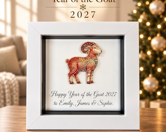 Personalised New Year Gift For Family, Friend, 2027 Year of Goat Sheep, Home Decor