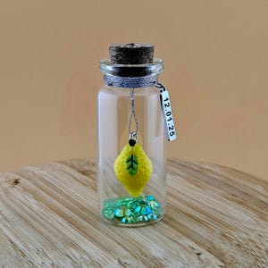 Regalo personalizado para el cuarto aniversario de bodas con frutas, regalo para esposa, esposo, amigos, mini botella, regalo creativo, 4.º aniversario de bodas