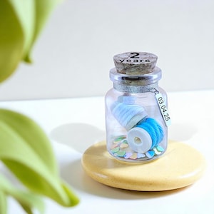 2° anniversario di matrimonio in cotone regalo personalizzato, bomboniera per lei, lui, moglie, marito, amici, coppia, mini bottiglia, regalo per 2 anni di anniversario