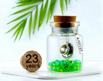 Regalo Dinero Bodas De Plata - Lazo Infinito Plateado Con Grabado Personalizado, Acrílico Espejo