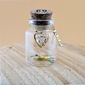 Cadeau personnalisé 60e anniversaire de mariage diamant, cadeau pour femme mari couple parents, cadeau créatif mini bouteille, mariage 60 ans