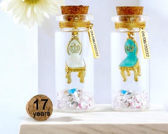 17th Furniture Anniversary Gift For Men Women, Personalised Symbolic Miniature Keepsake in Any Language, Traditional present