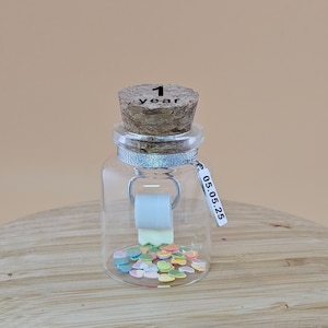1° anniversario di matrimonio in carta regalo personalizzato, regalo per moglie marito amici, mini bottiglia regalo creativo, 1 anno anniversario matrimonio