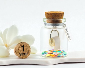 Regalo de papel para el primer aniversario de bodas, recuerdo personalizado de papel higiénico simbólico en forma de botella, regalo inusual