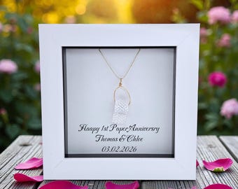 Regalo personalizado para el primer aniversario de bodas, recuerdo simbólico, personalizable en cualquier idioma.