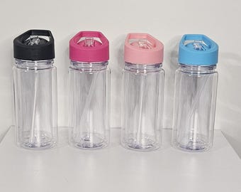 10 oz Snow Globe kids tumbler with plug, plastic NOT  for sublimation