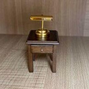 Brass Desk or Book Light with LED Battery and Wand