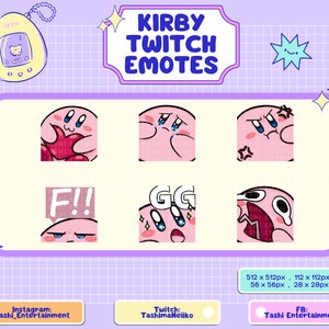 Kirby Twitch Emotes