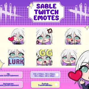Sable from Dead By Daylight Twitch Emotes Pack