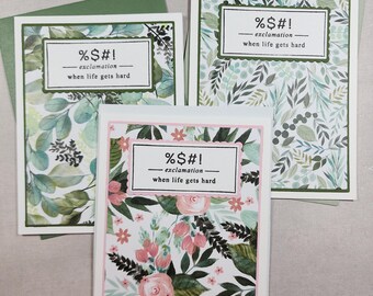 When Life Gets Hard, Handmade Snarky, Adulting Humor, Funny Cards