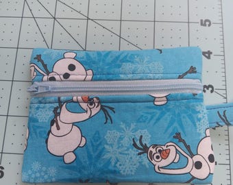 Olaf frozen themed keychain wallet/ coin purse