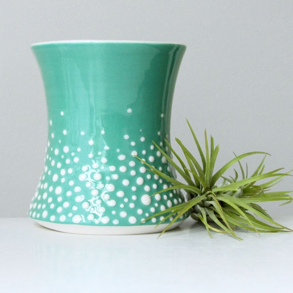 Pebble Mug in Turquoise - Handleless Porcelain Mug