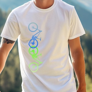 2 Bikes B&G, Mountain Bike Shirt, Cyclist Clothes, funny Bike Shirt Mens Gift for Fathers Day, Vintage Bike Tshirt, Retro Bike Lovers Gift