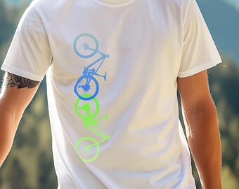 2 Fahrräder B & G, Mountainbike Shirt, Radfahrer Kleidung, lustiges Fahrrad Shirt Herren Geschenk für den Vatertag, Vintage Fahrrad Tshirt, Retro Fahrrad Liebhaber Geschenk