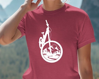 Mountainbike Rad, Mountainbike Shirt, Geschenk für ihn Papa Kinder Jugend lustiges Shirt, Fahrrad Geschenk, Retro Fahrrad Tshirt, Radfahrer Shirt, Radfahren Shirt