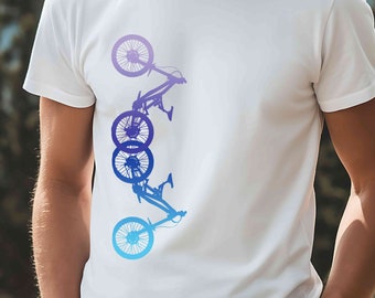 2 Fahrräder Boostmonster, Mountainbike Shirt, Geschenk für ihn Papa Kinder Jugend lustiges Shirt, Fahrrad Geschenk, Retro Tshirt, Radfahrer Shirt, Radsport Shirt