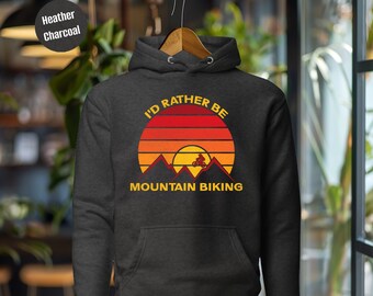 Retro Sonne Mountainbike Fahrrad Radsport Camping Geschenk Abenteuer Outdoor Hoodie Retro Bike Grafik Bike-Liebhaber Hoodie Geschenk für Papa am Vatertag
