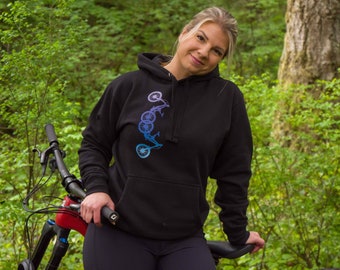 2 Fahrräder Boostmonster Mountainbike Radfahren Camping Geschenk Abenteuer Outdoor Hoodie Retro Bike Grafik Fahrrad Liebhaber Hoodie Geschenk für Papa