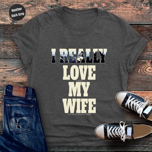 I Really Love My Wife Mountain Bike Shirt, Gift for Him Dad Funny Shirt, Bicycle Gift, Retro Bike Tshirt, Cyclist Shirt, biking shirt