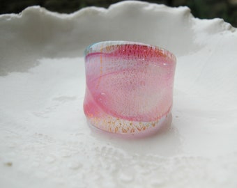 Items similar to Glass Ring Flower Size 8.5 - handmade lampwork glass