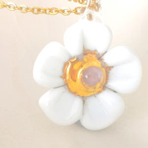 Murano Glass Daisy Necklace