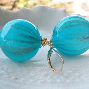 Blue Murano Blown Glass Earrings